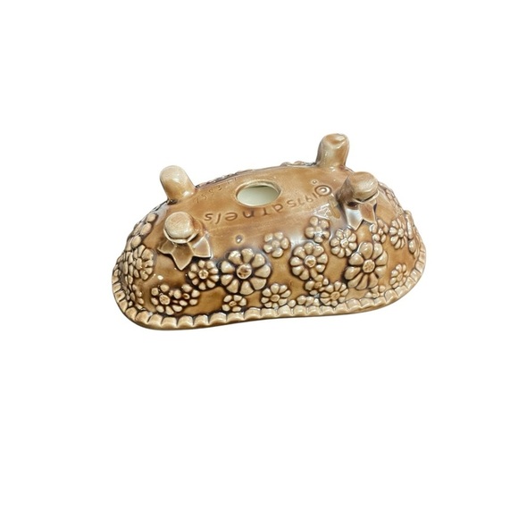 Vintage Arnel 1975 Bathtub Soap Dish Brown, Flowers Design Groovy Retro - Picture 2 of 13